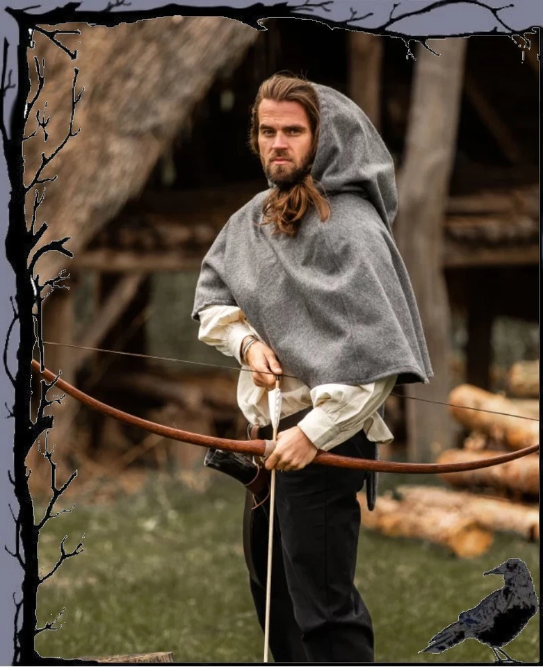 Mittelalter Woll Gugel - Calvin Leonardo Carbone