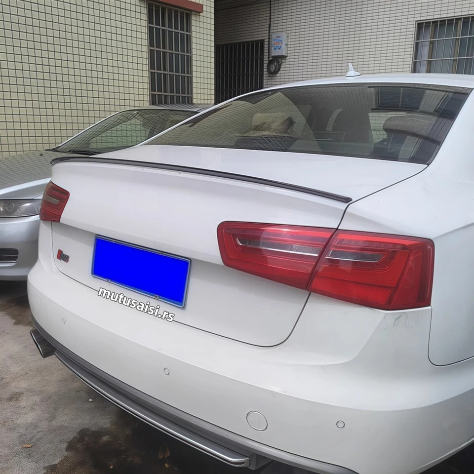 S6 Style Gloss Black For AUDI A6 A6 Quattro C7 S6 2012-18 Trunk Spoiler Lip Wing - Image 4 of 4
