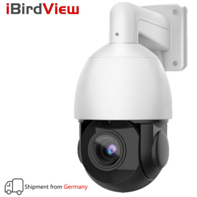 iBirdView 4K 8MP 30X Zoom POE PTZ IP Speed Dome Auto Tracking 2 Way Audio Camera