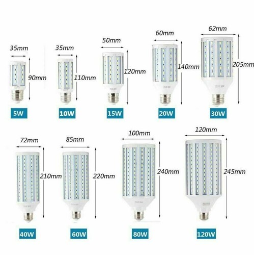 led light bulb e27 220v cool warm white corn smd 10w 20w 30w 60w 80w 120w lamp - Picture 4 of 23