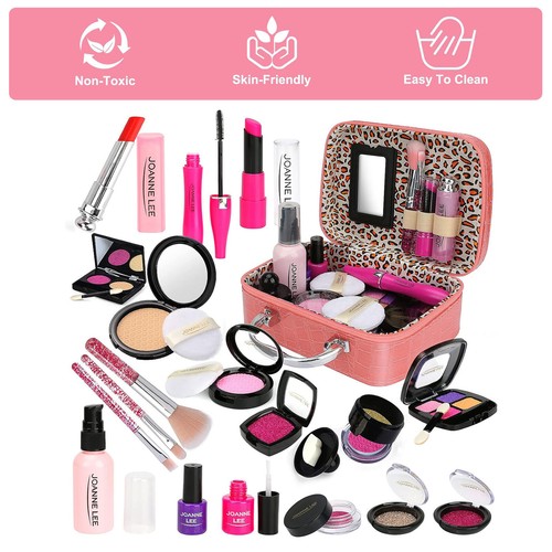 21 PIEZAS Juego de cosméticos de maquillaje para niños Kit de juguetes para niñas Regalo de belleza para niños Juego de maquillaje - Imagen 14 de 17