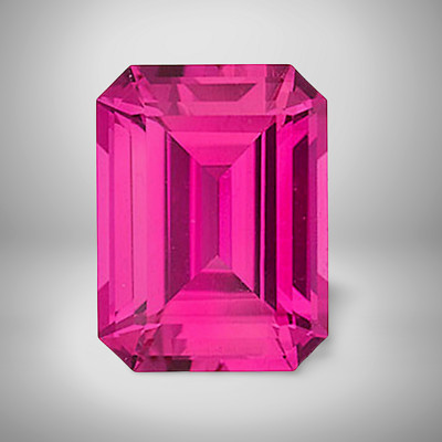 Rubellite Tourmaline Emerald Cut Gemstone 4 Cts - 11x9 mm VVS Loose Gem