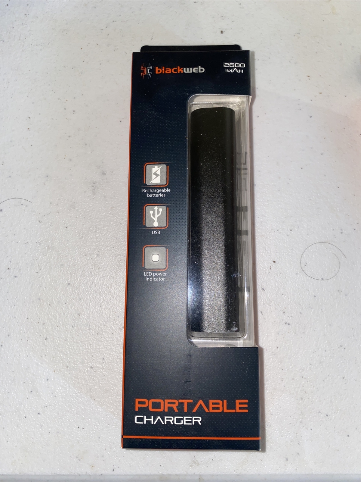 Blackweb 2600 mAh 1Amp Universal Portable USB ChargerBlackBWA15WI101