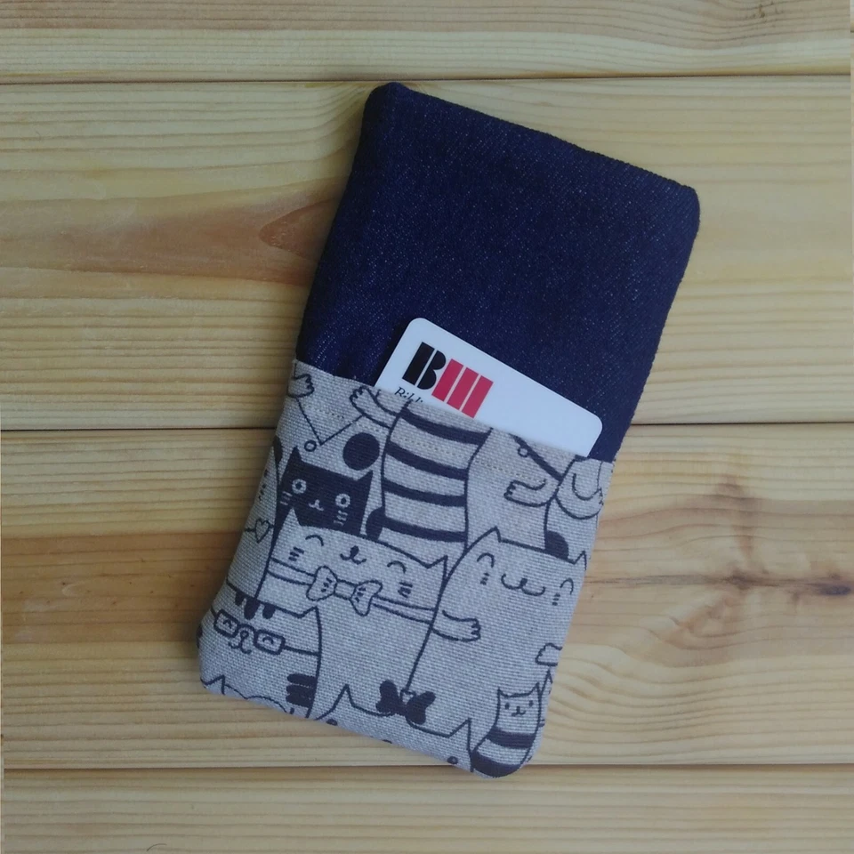 FOR SAMSUNG GALAXY A40 / NOTE 9 HANDMADE PHONE CASE FABRIC AND SMALL POCKET  - Image 4 of 4