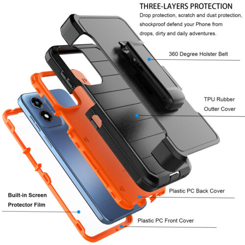 For Motorola Moto G 5G / G Power 5G 2025 Case Belt Clip Holster Protector Cover - Picture 31 of 37