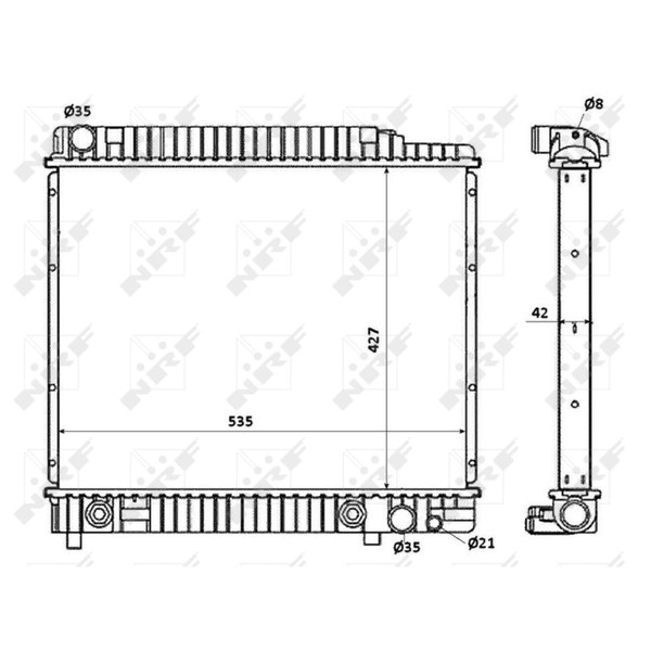 KüHler WasserküHler MotorküHler FüR Mercedes Kombi T-Model Saloon S123 W123-image