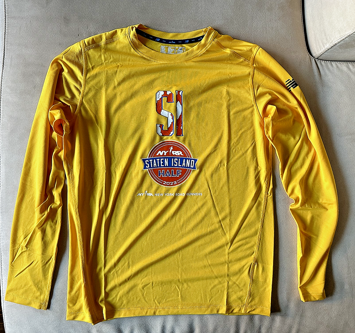 NYRR 2023 Staten Island Half Marathon New Balance Tech Shirt Men