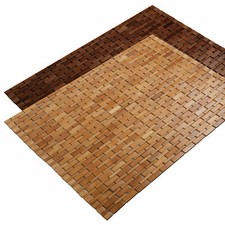 BAMBUS Badematte | 60x90cm | Badvorleger Badematten Bambusmatte Saunamatte Holz