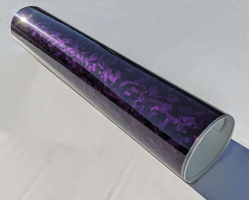Gloss Purple Forged Carbon Premium Vinyl Car Wrap - BUBBLE FREE PET Film Sticker - Picture 3 of 7