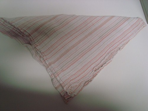 Aden And Anais Blanket White Beige Orange Swaddle Muslin Security - Picture 2 of 4