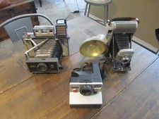 NICE Vintage Polaroid Camera LOT Models 420 , 80 , Pronto B w/ Flash