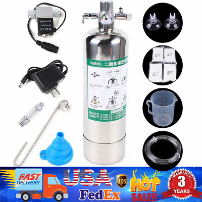 NEW Aquarium Co2 Generator System Kit Carbon Dioxide Reactor Cylinder Plants DIY