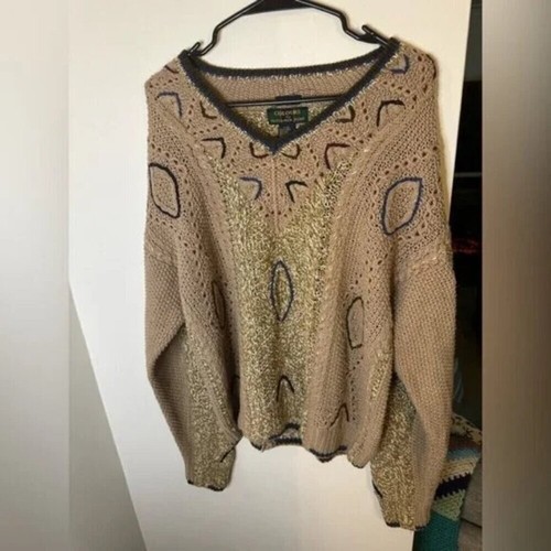 Vintage Colours by Alexander Julian Sweater – Men’s Large – Linen-Cotton Blend ✨