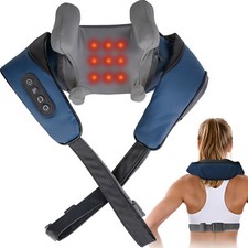 New Rechargeable Neck Shoulder Massager Kneading Grasping Shiatsu Massage Pillow