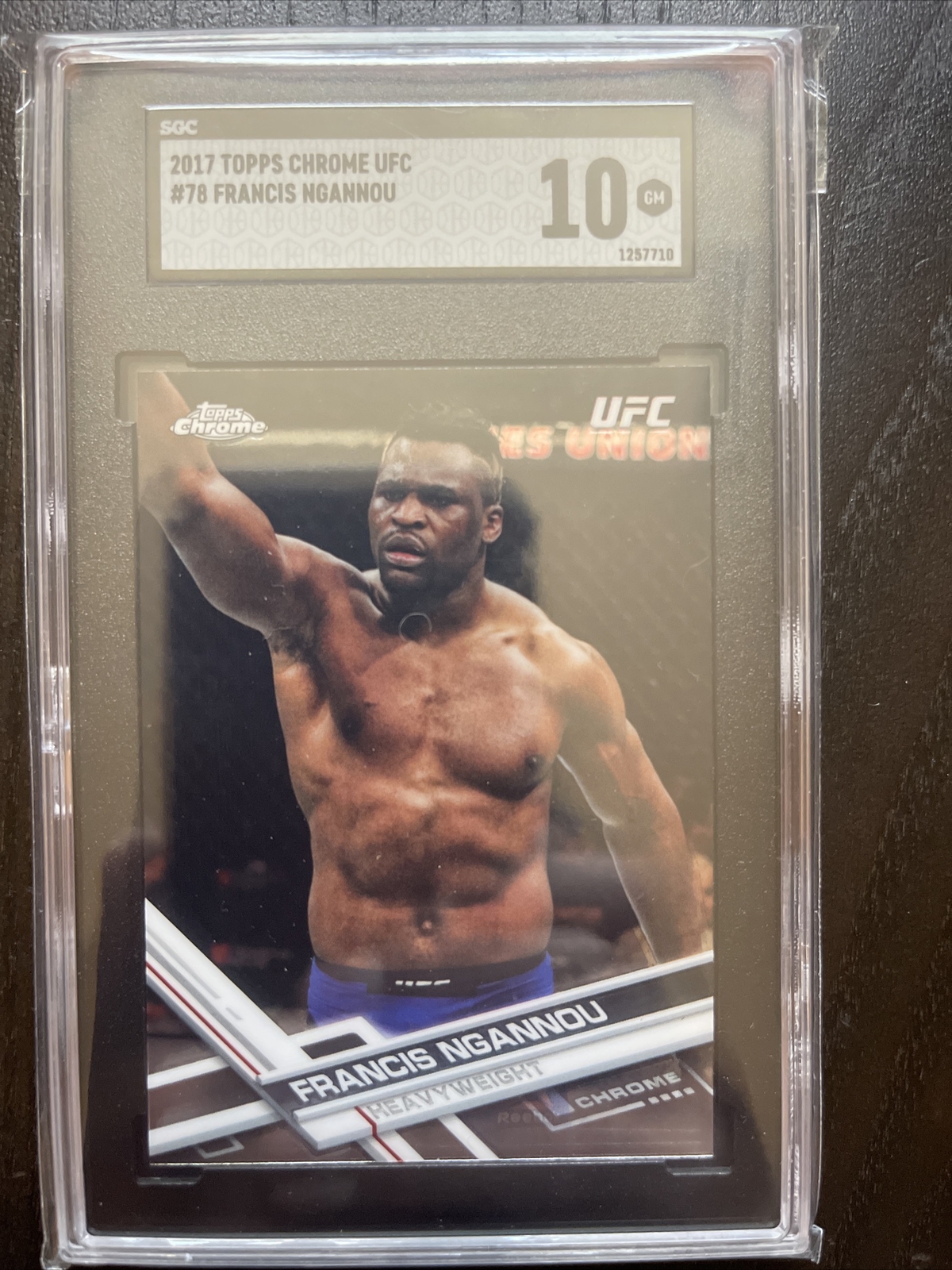 2017 Topps Chrome Francis Ngannou Rookie Card #78 SGC 10