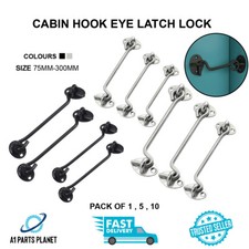 Stainless Steel Cabin Hook And Eye Latch Silent Lock Holder Shed Gate Door Catch