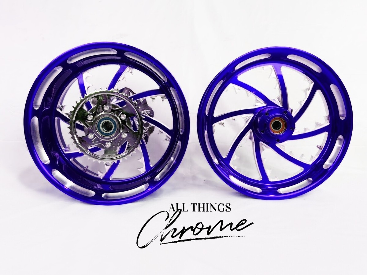 NINJA 300 FAT TIRE ILLUSION ROYAL PIRANHA WHEELS 06-11 KAWASAKI