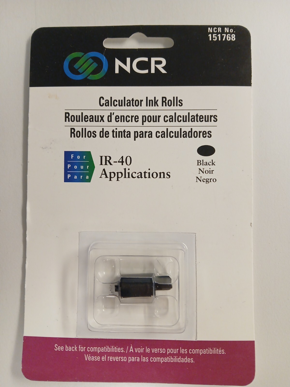NCR #151768 IR-40 INK ROLL For Casio-Texan Instruments-Aurora....