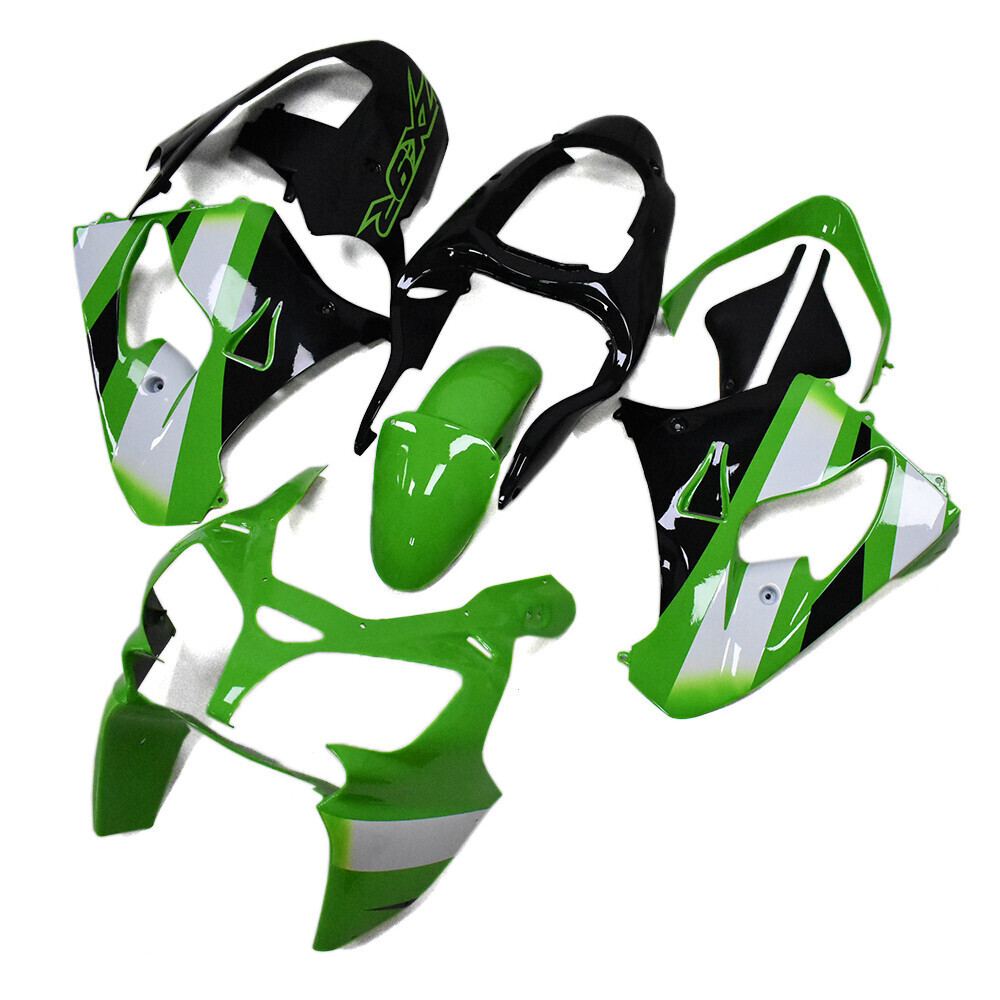 Fairings Fit for Ninja ZX9R 00-01 ZX900F Kawasaki ABS Green White
