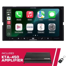 Alpine iLX-W770-M 6.75" 2-DIN Multimedia Receiver w/ KTA-450 4-Channel Amplifier