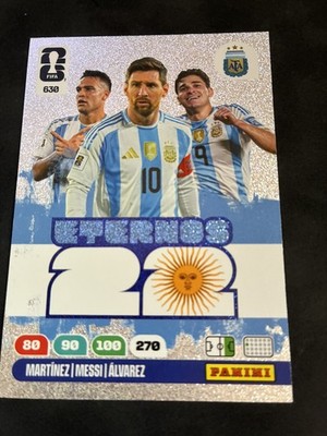 Panini Adrenalyn XL 2026 Fifa World Cup Card 630. Martinez/Messi/Alvarez
