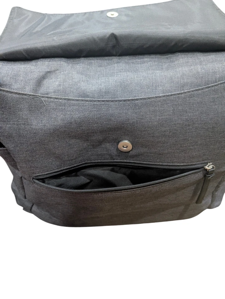 Carter's Diaper Bag Baby Shoulder Bag Gray Black W/ Changing Pad Pockets - Image 4 of 4
