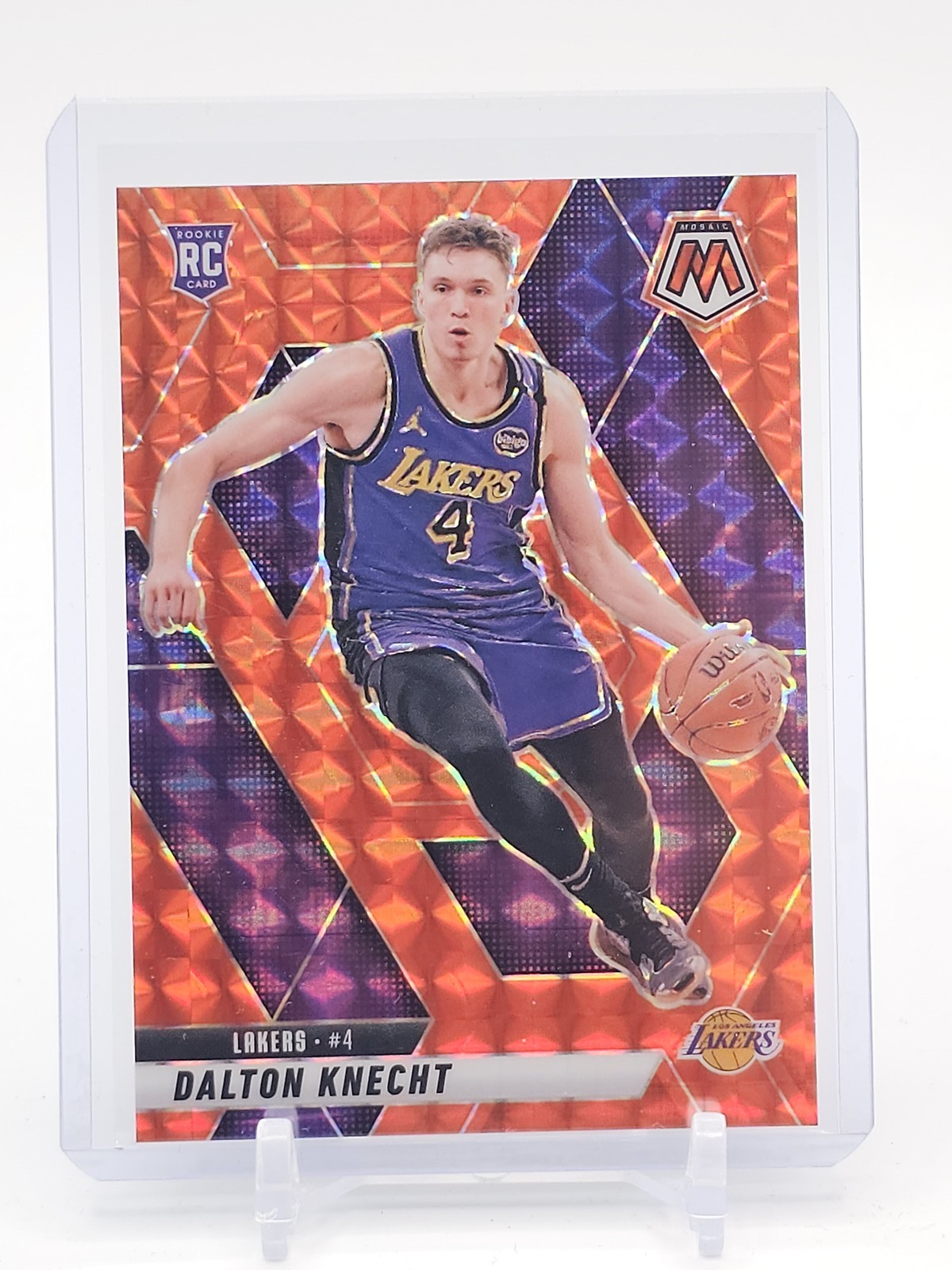 DALTON KNECHT 2024-25 MOSAIC ORANGE PRIZM ROOKIE /249 #238 LAKERS Q1048
