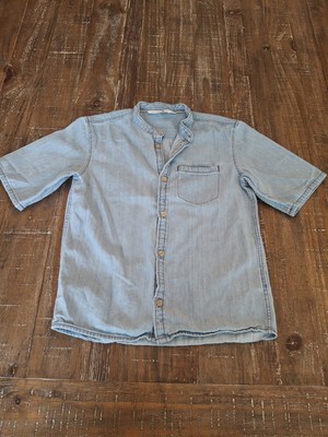 H&M  kids boys Denim Short Shirt Size 8