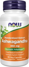 NOW Supplements, Ashwagandha Withania somnifera 450 mg 90 Count Pack of 1 