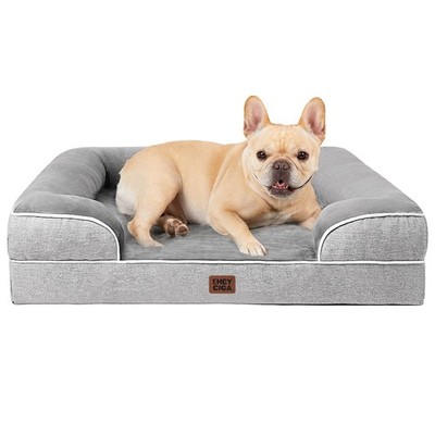 Orthopedic Memory Foam Dog Bed for Medium Dogs, Waterproof, NonSlip, Grey