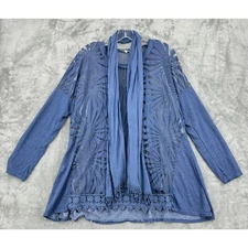 Boutique Blouse Womens Large Semi Sheer 3 Piece Arty  Pullover Abstract Italy