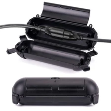 Weatherproof Electrical Connection Box ,Extension Cord Safety Cover Black