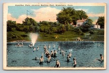 1919 Waterbury CT Hamilton Park Bathing Pool Swimming Morris Berman Postcard