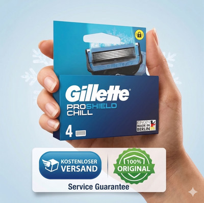 Gillette ProShield   Passend für alle Griffe: ProGlide & Fusion (4er-Pack Ersatz