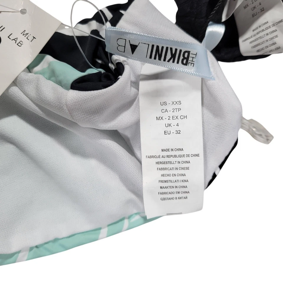 Traje de baño The Bikini Lab acanalado con tirantes de 2 piezas XXS NUEVO CON ETIQUETAS Foto 4 de 4