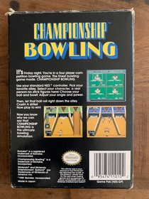 NES Nintendo Championship Bowling Complete In Box  (No Poster)  Good Condition