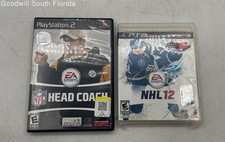 Lot Of 2 Pcs Assorted Sony PS2 & PS3 NHL 12 And NFL Head Coach Video Games