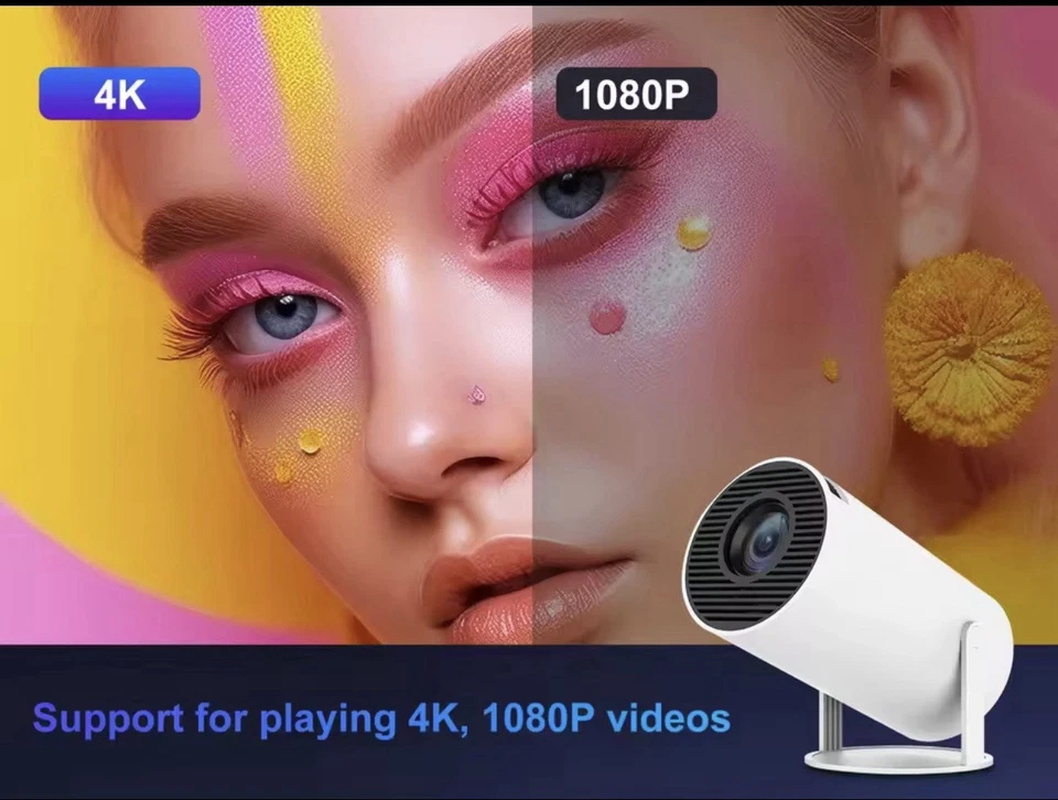 Magcubic HY300 Pro Projector 200ANSI 720P WiFi 5.0 Screen Mirroring Home Theater - Image 2 of 4