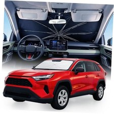 2026 Upgrade Windshield Sunshade Umbrella, Heavy-Duty Titanium Silver Medium