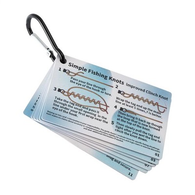 Fishing Knots - Waterproof Handbook for 12 Easy Fishing Knots | Step-By-Step Gui