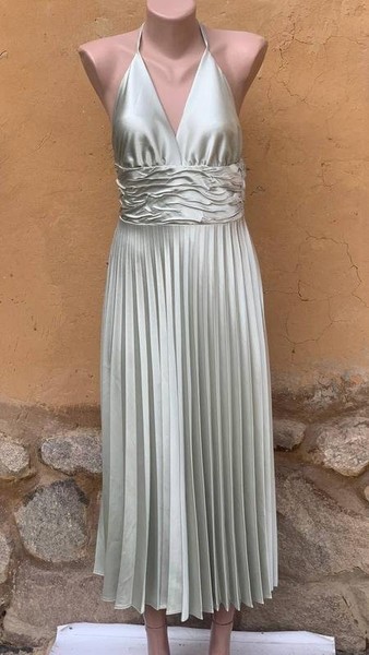 Women Mona Dress Mint Satin S