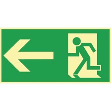 Rettungszeichen BGV A8 L297xB148mm Rettungsweg li.Ku.