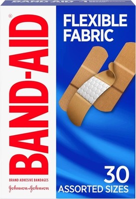 Band-Aid Extra Large Flexible Fabric Bandages 30ct Strong Wound Protection