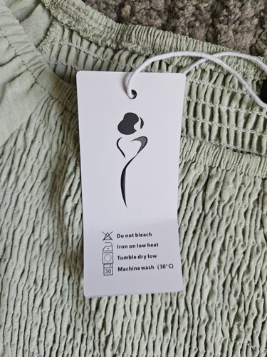 Damen Freizeit Maxikleid mit Taschen Rüschenärmel gesmoktes Kleid - Bild 6 von 8