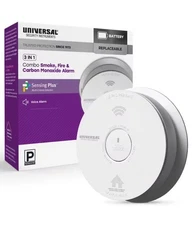 Universal Security Instruments 3 in 1 Combo Smoke, Fire & Carbon Monoxide Alarm
