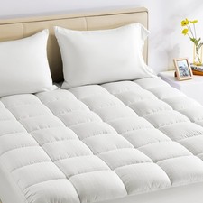SLEEP ZONE Twin Size Cotton Mattress Pad, Soft Fluffy Cotton Top Mattress Top...