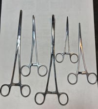 5 Locking Hemostat Clamps Used