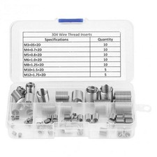 Silver Wire Thread Insert Kit Accessories Metric Parts Stainless steel Set