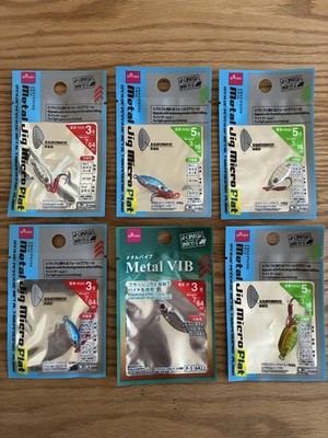 Daiso Micro Jig Flat 3g 5g + Metal VIB 3g Set of 6 Light Game Fishing Lure Japan