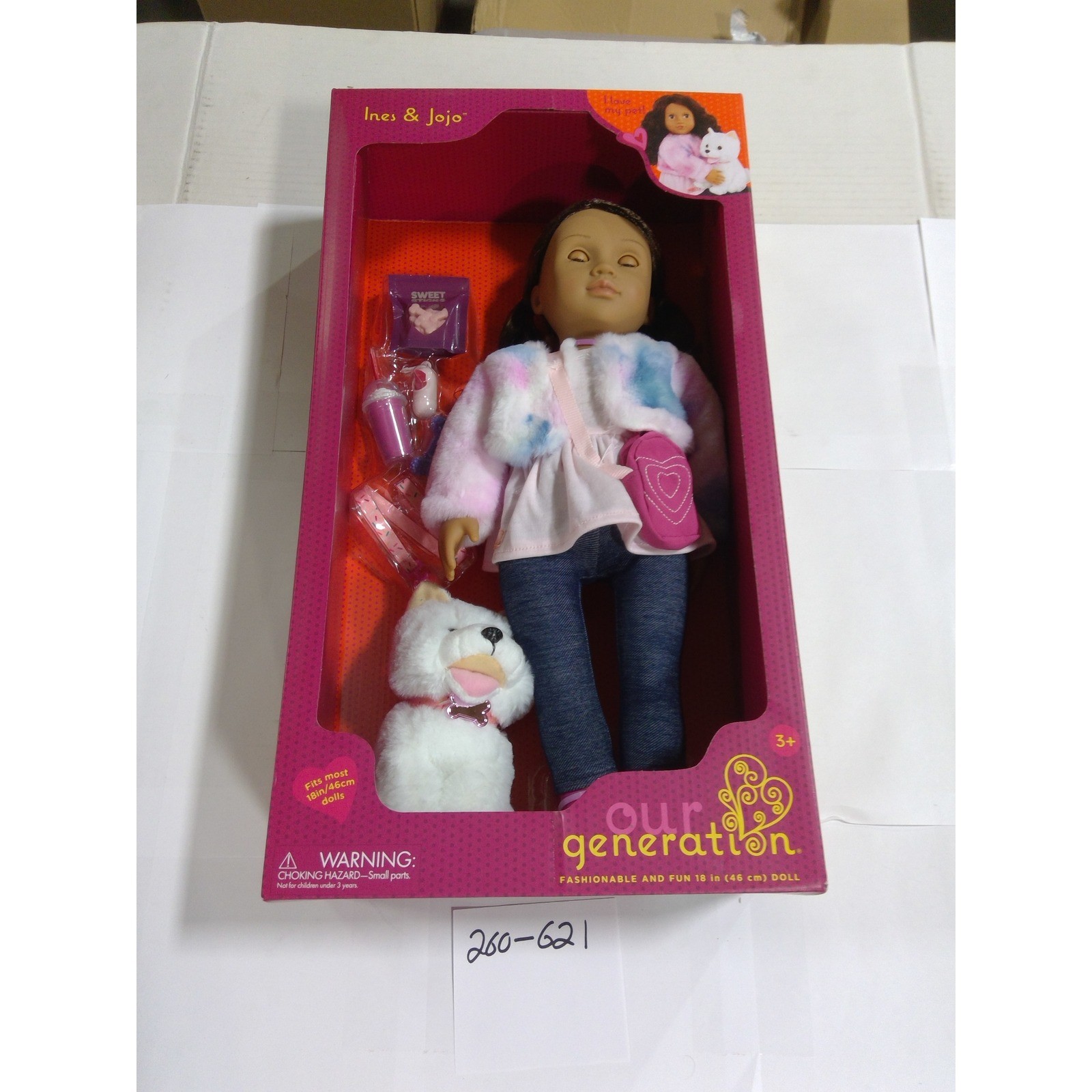 Our Generation Ines & Jojo 18in Doll with Pet Dog and Access